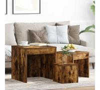 Vidaxl Nesting Tables 3 Pcs Smoked Oak Engineered Wood
