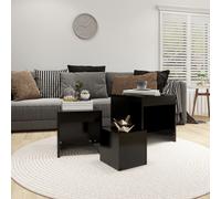 Vidaxl Nesting Tables 3 Pcs Black Engineered Wood