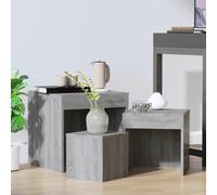 Vidaxl Nesting Tables 3 Pcs Grey Sonoma Engineered Wood