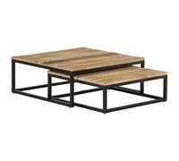 Nesting Coffee Tables Wooden Accent Couch Table Nestin Table 2 pcs vidaXL