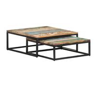 Nesting Coffee Tables Wooden Accent Couch Table Nestin Table 2 pcs vidaXL