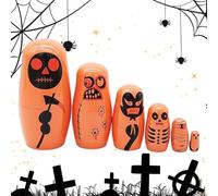 Nesting Dolls for Kids | Wood Halloween Russian Doll | Novelty Toys for Teens Girls Boys Baby Youth Women Men Family Friends Daughter Son Girlfriend