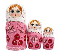 Nesting Dolls for Kids, Wooden Hand Painted Stacking Toys,Stacking Nesting Dolls | for Home Living Room Bedroom Classroom School Offices Car Holiday Birthday Party