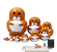 Nesting Dolls for Kids - Wooden Stacking Toy with Animal Patterns | Decorative Nesting Dolls Home Decor,for Boys Girls Interior Fans Educators Parents Living Room Bedroom Playroom Birthday Christmas