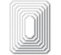 Nesting Frame Stitched Rectangle Metal Cutting Dies for Card Making, Cut Stencils for DIY Scrapbooking Photo Album Paper Decorative Craft for Greeting Cards Invitation Birthday Gift Punch Stencil