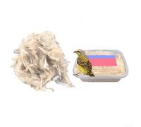 Nesting Material for Small Birds Jute and Cotton Blend for a Cozy Home for Budgerigars, Lovebirds, and Cockatiels (20g)