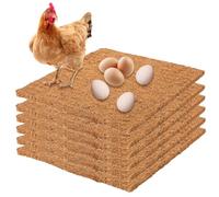 Nesting Pads,6pcs 12x12" Nesting Box Pads,Nesting Box Pads For Chickens Coop, Coconut Fiber Nesting Box Liners- Reusable Chicken Coop Bedding Mats For Hen Lying Eggs For Garden Lawn Indoor Outdoor