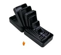 Nesting Surprise Box, Multi-Layer Prank Box and Adult Gag Gift，black | Six plastic boxes nest into one compact set, building suspense before a cheeky middle-finger reveal