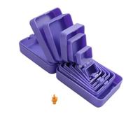 Nesting Surprise Box, Multi-Layer Prank Box and Adult Gag Gift，Purple | Six plastic boxes nest into one compact set, building suspense before a cheeky middle-finger reveal