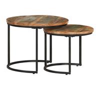 Vidaxl Nesting Tables 2 Pcs Solid Reclaimed Wood
