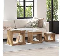 Coffee Tables Living Room End Table Side Table 3 pcs Engineered Wood vidaXL