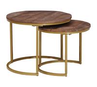 Nesting Tables Couch Table Tea Desk Accent Table Solid Acacia Wood vidaXL