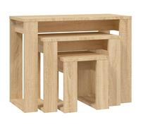 vidaXL Nesting Tables 3 pcs Sonoma Oak Engineered Wood