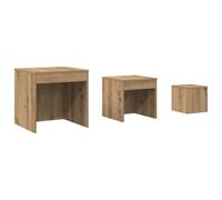 Nesting Tables Living Room Side Table End Table 3 pcs Engineered Wood vidaXL