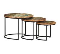 Nesting Tables Set - Solid Reclaimed Wood Coffee Table and Versatile End Tables for Living Room & Bedroom Stylish Sofa Storage Accent Furniture