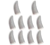 NESTINGHO 10 Pcs Silver Fiber Anti Sweat Finger Sleeves for Mobile Game | Thin Flexible Fit, Full Compatibility with Moving Casting Dragging Opening, Dexterous Coordination