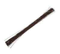 NESTINGHO 100pcs 24 Gauge Brown Paper Wrapped Floral Wire Stems 0.55mm Flexible Iron Wire for Artificial Flowers Bouquets Wreath Making and Flower Arrangement Supplies