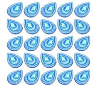 NESTINGHO 100pcs Blue 18x25mm Peacock Water Drop Resin Rhinestones Flatback DIY Sewing Clothing Embellishments for Wedding Dress Craft Accessories