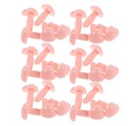 NESTINGHO 100pcs Pink Heart Shaped Plastic Stuffed Animal Noses for Plush Making Supplies, Lightweight and Portable Parts Noses Suitable for Crochet Animals and Puppets, for Travel