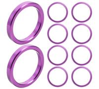 NESTINGHO 10pcs Aluminium Alloy Bike Headset Spacer 10mm Adjustable Stem Washer for 28.6mm Threadless Systems, Sturdy Anodized Coating Reduces Edge Abrasion, for Mountain Biking and Downhill
