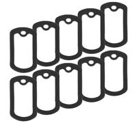 NESTINGHO 10pcs Black Silicone Dog Tag Protectors for Noise Reduction and Replacement Accessory Lightweight Pet I.d Tag Chain Covers for Daily Life