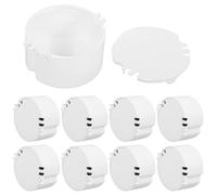 NESTINGHO 10pcs Circular Plastic Control Box Miniature Electrical Shell with Precision Fit and Wide Compatibility for Indoor and Outdoor Use, Small round PC Case