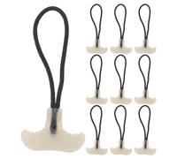 NESTINGHO 10pcs Glow the Shaped Plastic Zipper Pulls for Jacket and Boot Zippers, Smooth Surface Design, Reduces Risk of Snagging Fabrics, for Daily Commuting and Outdoor