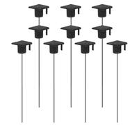NESTINGHO 10pcs Graduation Cap Decorations Plastic Glitter Grad Caps Insert Party Favors Black for Graduation Ceremony Season