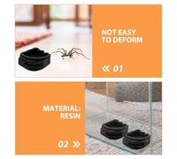 NESTINGHO 10pcs Mini Reptile Water Dishes for Terrarium Arachnids and Spiders, Small Insect Feeder Bowls for Tarantulas and Reptiles, Compact Tiny Spider Water Basins for Pet Hydration