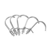 NESTINGHO 12 Scale Miniature Dollhouse Mixer Tap Set, Silver Metal Tiny Faucet Bathroom and Kitchen Accessories for Dollhouse Craft and Scene Decoration