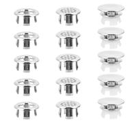 NESTINGHO 15pcs Bath Sink Overflow Hole Covers Plastic Bathroom Wash Basin Rings Replacement Easy to Install Fine Workmanship for Home Bathroom Decor