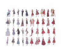 NESTINGHO 2 Packs Vintage People Journaling Stickers Self-Adhesive Scrapbook Decorations for Diary Photo Album Crafting Retro Fashion Week Style with Each Pack