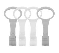 NESTINGHO 2 Pairs Portable Crib Hanging Nursery Rings Gray White Smooth Rounded Edges Pull Up Handles for Walking Exercise Stand Support Safety Rings