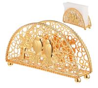 NESTINGHO 2 Pcs Napkin Stands Table Napkin Holder Metal Iron 5.89x2.95x1.45in Hollow-Out Design Lasting Use Vintage Elegant for Food Service Establishments and Cafes