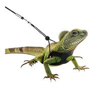NESTINGHO 2 Set Reptile Harness for Lizards and Small Pets, Lightweight Nylon and Simulation Leather Material, Easy to Store, Provides Free Space for Pet, Suitable for Walking and Outdoor