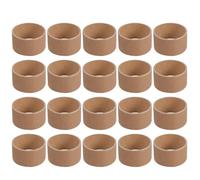 NESTINGHO 20Pcs Brown Cardboard Paper Tubes for Crafts DIY, Round Kraft Paper Tubes with Spiral Texture, 3Cm Height X 5.2Cm Diameter, Suitable for Painting and Handmade Art Projects