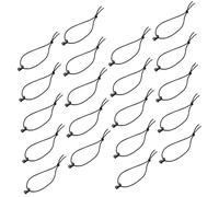 NESTINGHO 20pcs Elastic Nylon Strap Clips for Backpack Accessories, Secure Loose Web Straps and Join Bags Or Pouches, Sturdy Black Coil Clamp for Outdoor and Tactical Use
