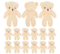 NESTINGHO 20pcs Mini Bear Hanging Toy Set for Keychain Backpack Decor | Cloth and Pp Cotton, Compact and Lightweight, Simple Lovely Look, Easy to Install