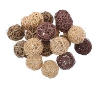 NESTINGHO 20pcs Natural Handwoven Willow Rattan Chew Ball for Rabbits and Hamsters, Wooden and Grass Material Pet Chew for Teeth Grinding, Suitable for Indoor and Outdoor Exploration