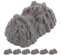 NESTINGHO 20Pcs Plastic Miniature Rockery 6.5Cm Simulated Grey Mountain Model for Garden Ornaments Living Room Decor Plant Animal Accessories