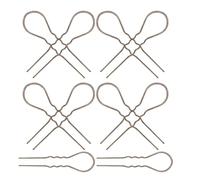 NESTINGHO 20pcs U-shaped Flat Wave Hair Pins for Women, Iron Metal with Large Wave Pattern, Excellent Hold and Shape Retention, for Business and Dates, Minimalist Vintage Style in Coffee
