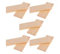 NESTINGHO 20pcs Unfinished Pine Wood Panels for Artists and Crafters, Rectangle Wooden Boards 4x1.6x0.2 Inches Natural Durability and Attractive Grain, for Home Décor Projects and Carving