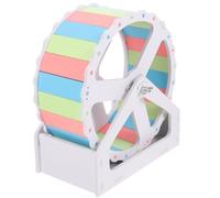 NESTINGHO 21Cm Large Silent Hamster Running Wheel Stand, Gerbils Exercise Wheel for Small Pets, Chinchilla and Hedgehog Cage Accessory, Colorful Ground-Standing