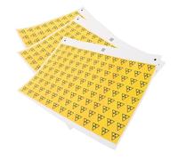 NESTINGHO 290pcs Yellow Pvc Warning Sign Stickers High Visibility Radiation Warning Labels with Do Not Touch Alert for Laboratories and Nuclear Safety Use