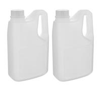 NESTINGHO 2pcs 2l Plastic Juice Containers with Lids and Ergonomic Handles, Reusable Beverage Jugs for Milk, Smoothies, Water Storage, Suitable for Kitchen and Fridge Use