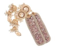 NESTINGHO 2pcs 2pcs Classic Rose Rhinestone Hair Barrette with Pearl Bell Tassel, Lightweight Zinc Alloy Side Hair Clip with Fine Teeth for Photo Shoots and Special Events