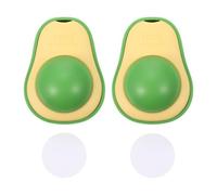 NESTINGHO 2pcs Avocado Shaped Kitten Catnip Made of Pvc with Cover, Interactive Chew for Cats that Helps Get Rid of Hairballs and Contains Vitamins, for Kitten Play