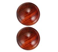 NESTINGHO 2pcs Brown Wooden Acupressure Massage Ball for Elder People to Sleep Patterns and Joints, Hand Exercise Tool for Relaxation and Stress Relief