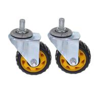 NESTINGHO 2pcs Floor Jack Caster Wheels Replacement for Car Repair and Maintenance Nylon Swivel Trailer Jack Wheels with Rubber Oil Catcher Accessories