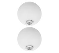 NESTINGHO 2pcs G9 Threaded Round Ball Lampshade 100mm Diameter Frosted Milk White Plastic Globe Shade for Pendant Ceiling and Wall Light Fixtures
